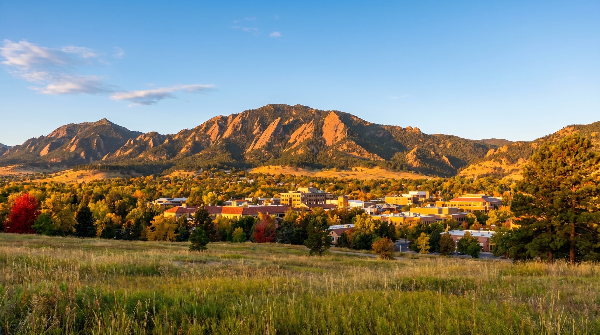 Commercial cleaning in Boulder, Colorado β the Flatirons above downtown