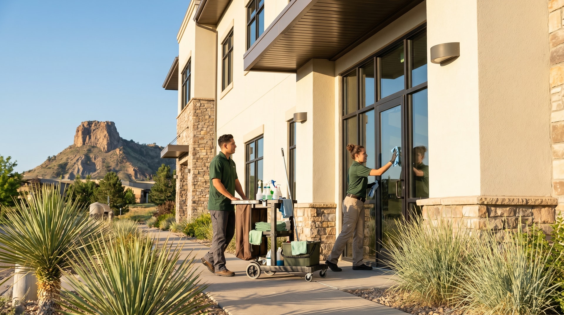 Pristine Cleaning Solutions commercial cleaning team in Castle Rock, Colorado