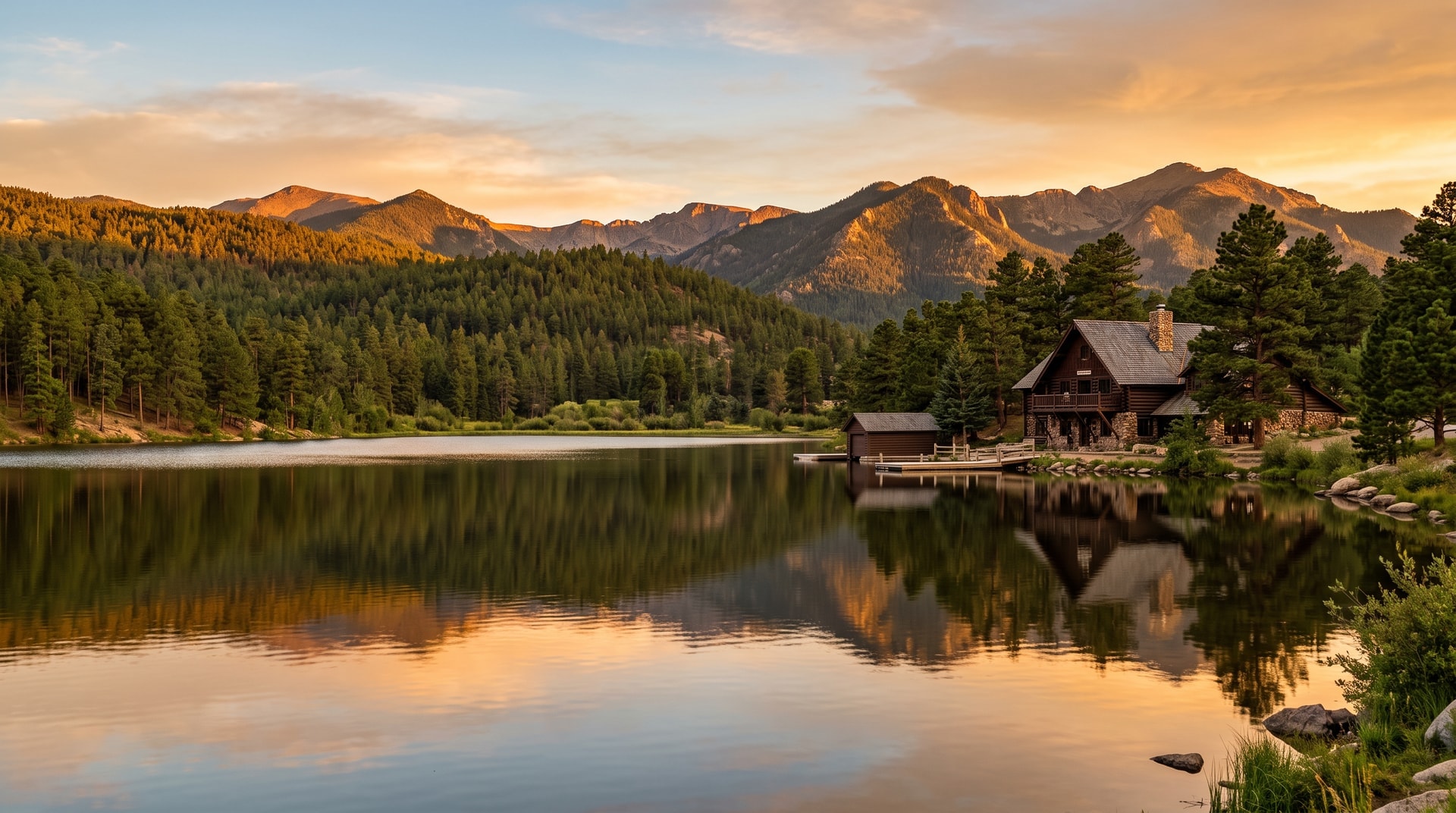 Commercial cleaning in Evergreen, Colorado β Evergreen Lake and the surrounding foothills