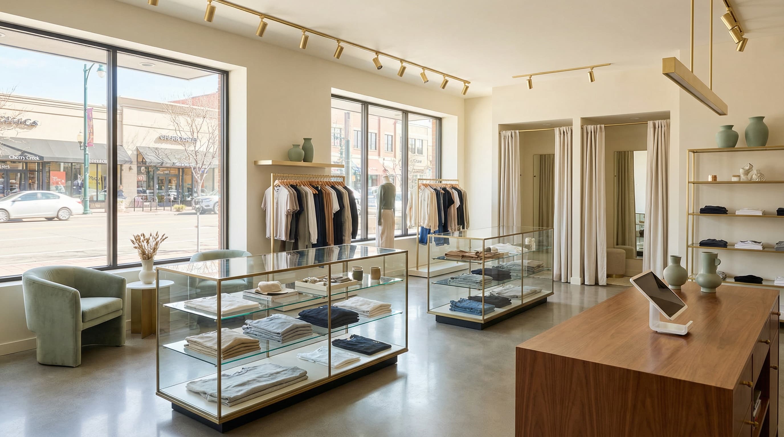 Professional retail store cleaning service in modern Denver shopping environment